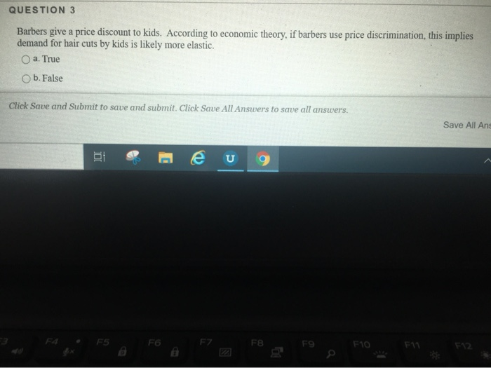 Solved QUESTION 3 Barbers Give A Price Discount To Kids Chegg