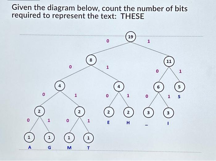 Solved Given The Diagram Below, Count The Number Of Bits | Chegg.com