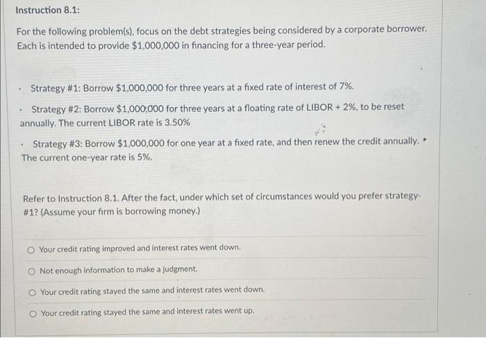 Solved The single largest interest rate risk for | Chegg.com
