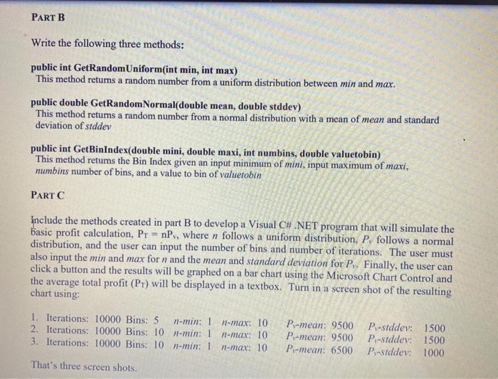Solved PART B Write the following three methods: public int | Chegg.com