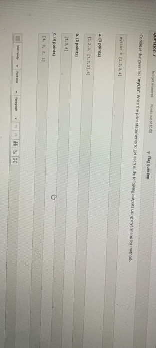 Solved question Not yet answered Points out of 1000 p Flag | Chegg.com