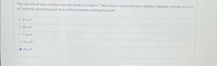 experimental investigations show that the intensity of solar radiation