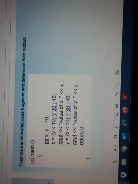 Solved Examine the following code fragment and determine | Chegg.com