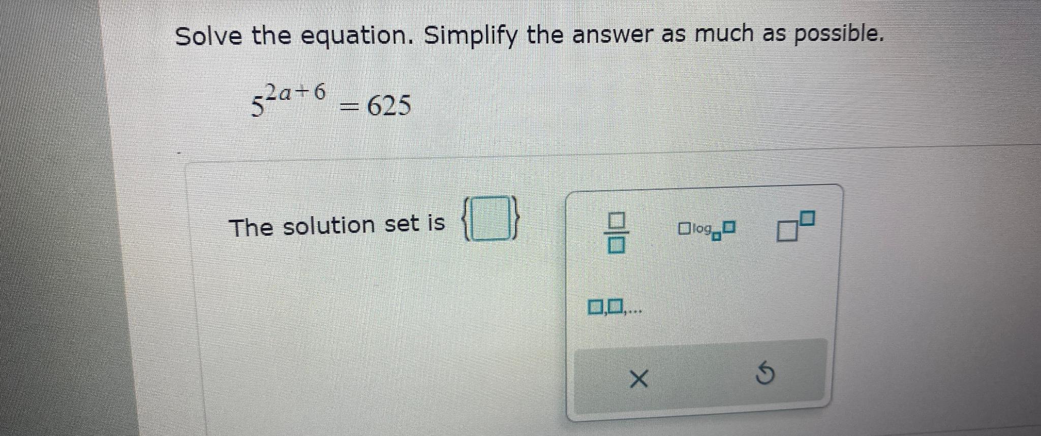 Solved Solve the equation. Simplify the answer as much as | Chegg.com