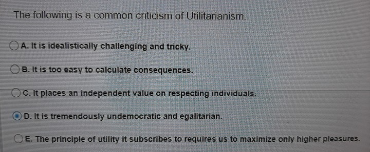 Solved The following is a common criticism of | Chegg.com