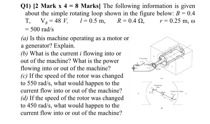 Solved Q1) [2 Mark x 4 = 8 Marks] The following information | Chegg.com