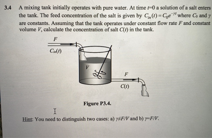 solved-3-4-a-mixing-tank-initially-operates-with-pure-water-chegg