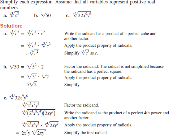 How To Simplify Radicals With Variables