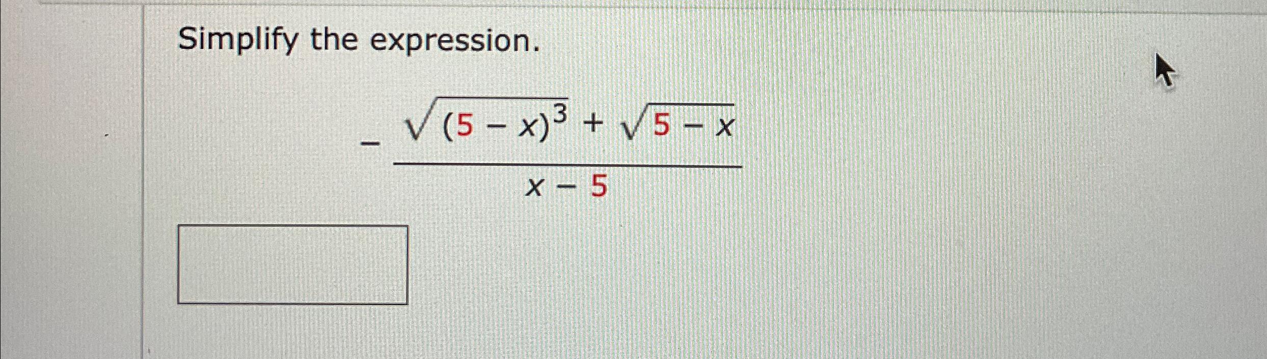 solved-simplify-the-expression-5-x-32-5-x2x-5-chegg