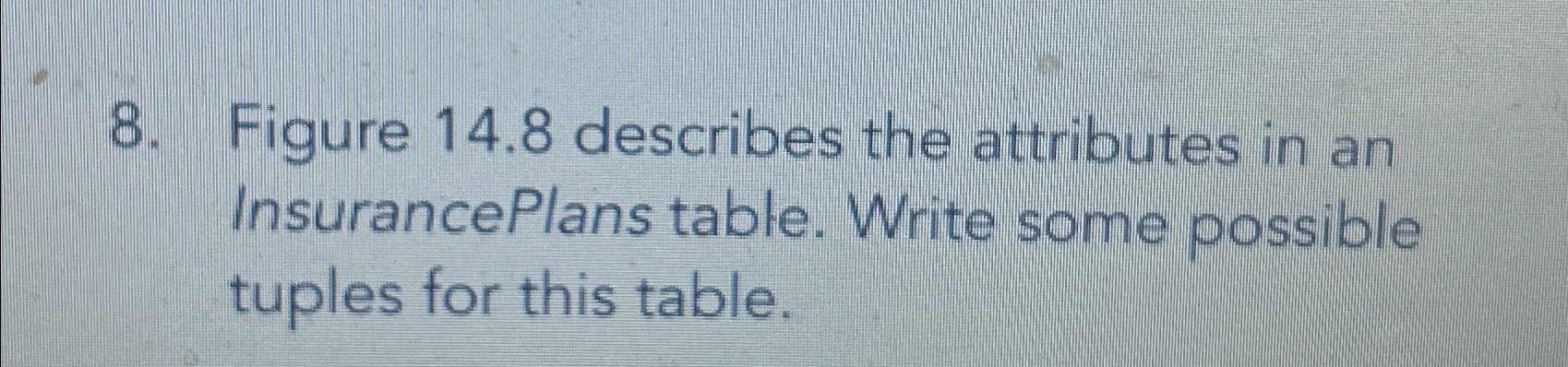 Figure 14.8 ﻿describes the attributes in an | Chegg.com