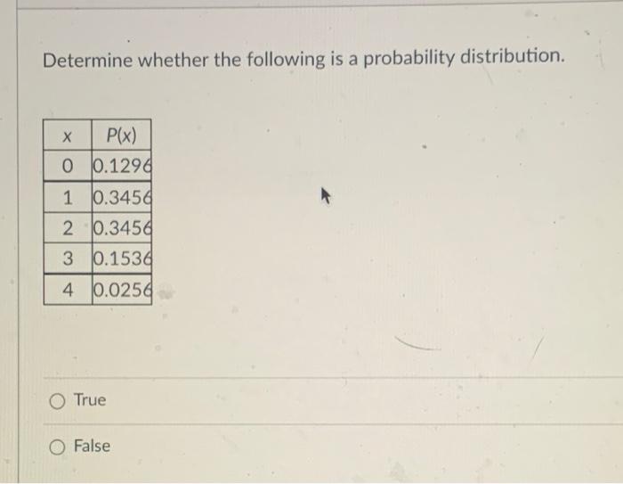 Solved Determine whether the following is a probability | Chegg.com