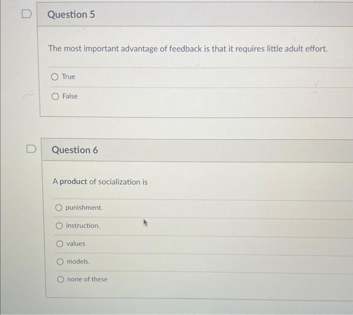 One example of an affective method of socialization | Chegg.com