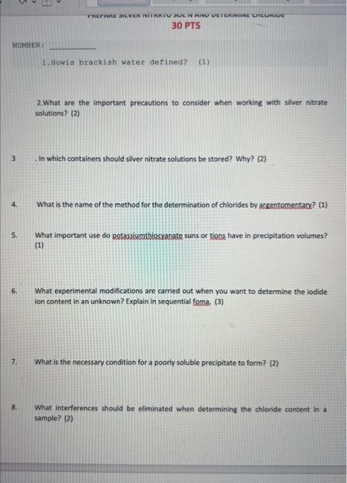 advance study assignment analysis of an unknown chloride