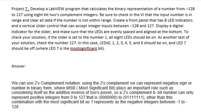 Solved Project Develop a Labview program that calculates the | Chegg.com