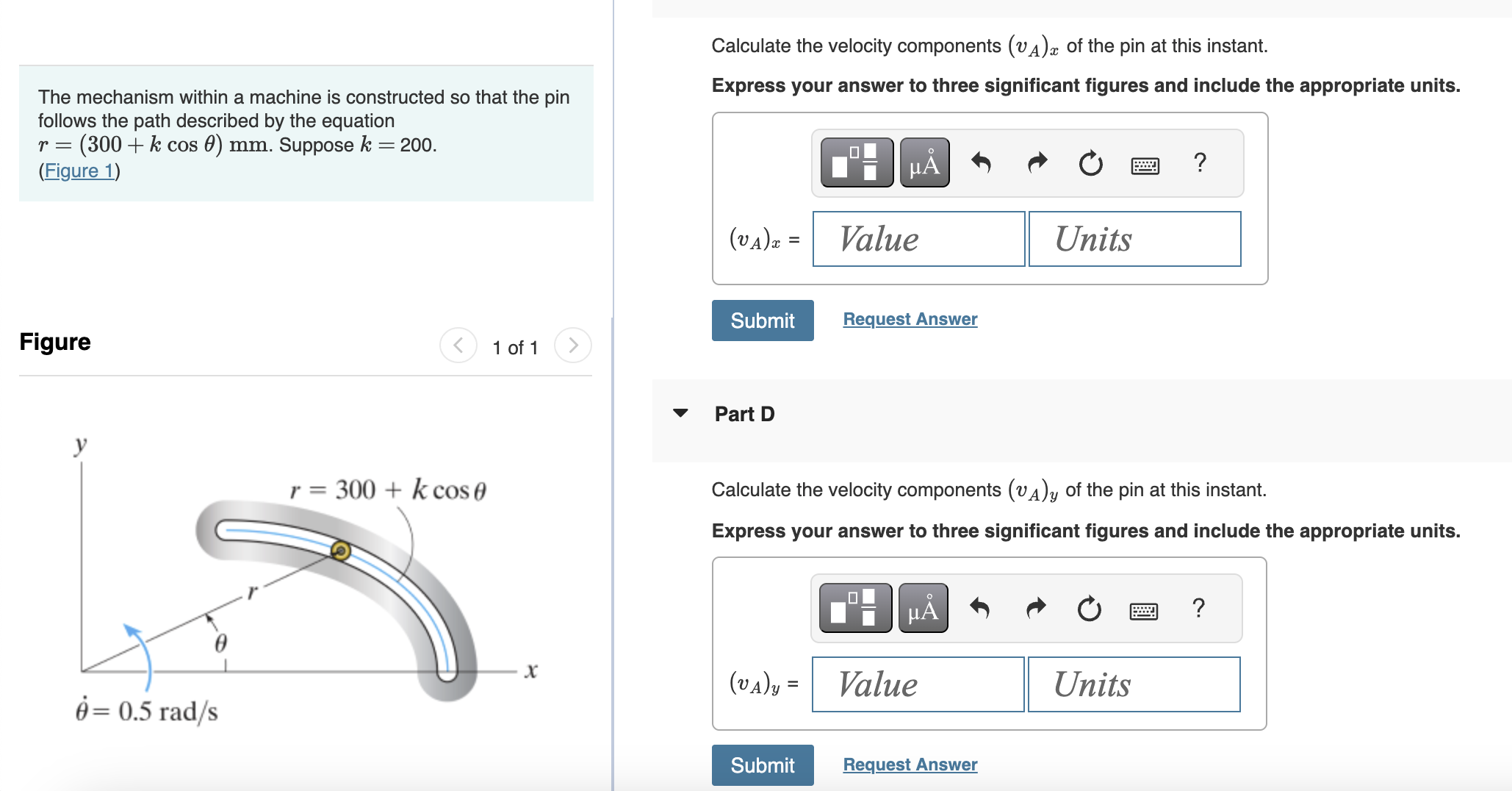 Solved The mechanism within a machine is constructed so that | Chegg.com