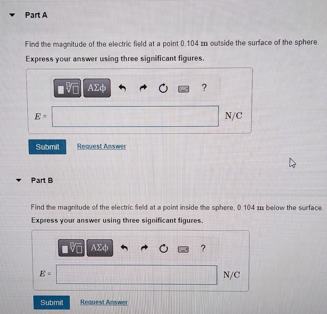 Solved A solid metal sphere with radius 0.410 m carries a