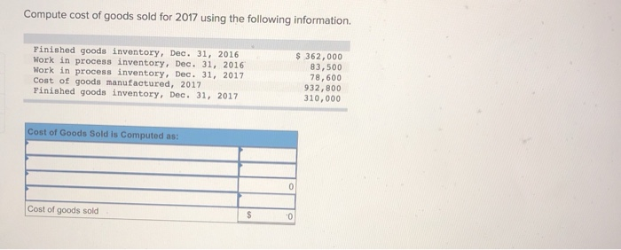 Solved Compute ending work in process inventory for a | Chegg.com