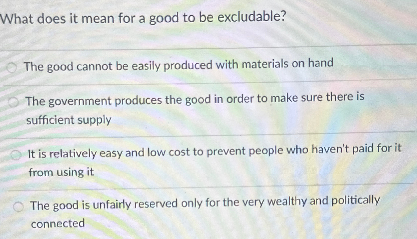 solved-what-does-it-mean-for-a-good-to-be-excludable-the-chegg