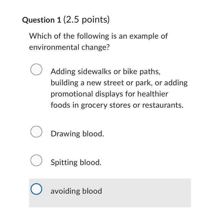 Solved Question 1 (2.5 points) Which of the following is an | Chegg.com