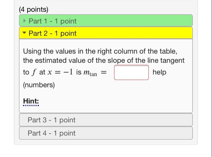 Solved (4 Points) Part 1 - 1 Point The Points P(-1, -3) And | Chegg.com