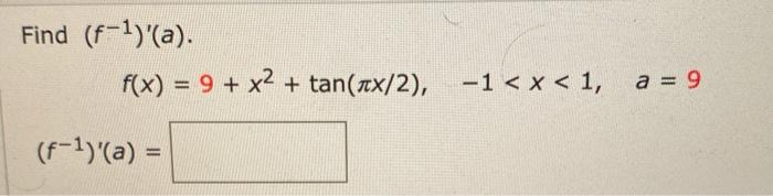 Solved Find F 1 a F x 4x3 4x2 3x 1 A 1 Chegg