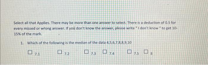 Solved Select all that Applies. There may be more than one | Chegg.com
