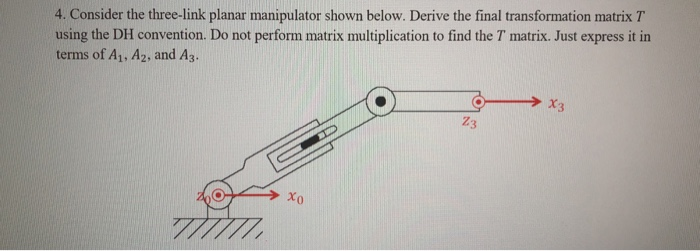 Solved 4. Consider the three-link planar manipulator shown | Chegg.com