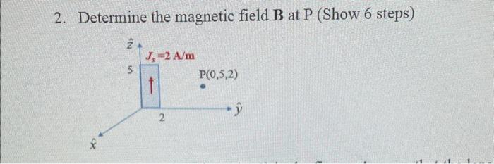 Solved 2. Determine The Magnetic Field B At P (Show 6 Steps) | Chegg.com