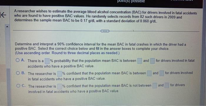 Solved A researcher wishes to estimate the average blood | Chegg.com
