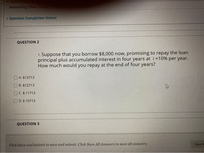 Solved Remaining Time Question Completion Status: QUESTION 2 | Chegg.com