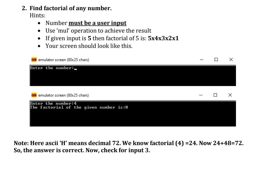 Solved Please Solve It In On EMU8086, Make Sure It Run. Do | Chegg.com