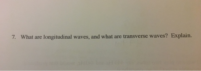 What Are Transverse Waves Explain