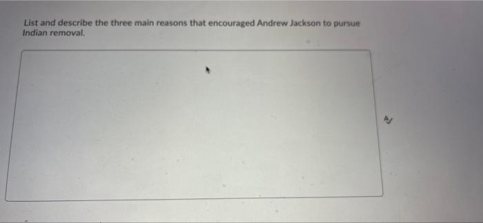 reasons for indian removal