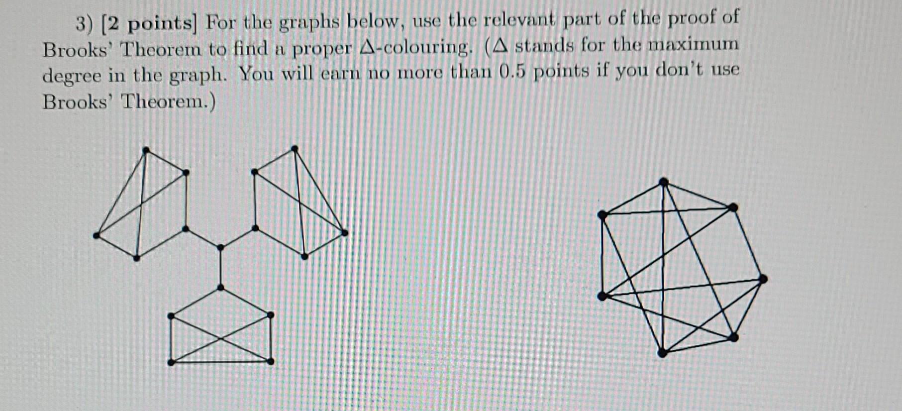 Solved 3) (2 points) For the graphs below, use the relevant