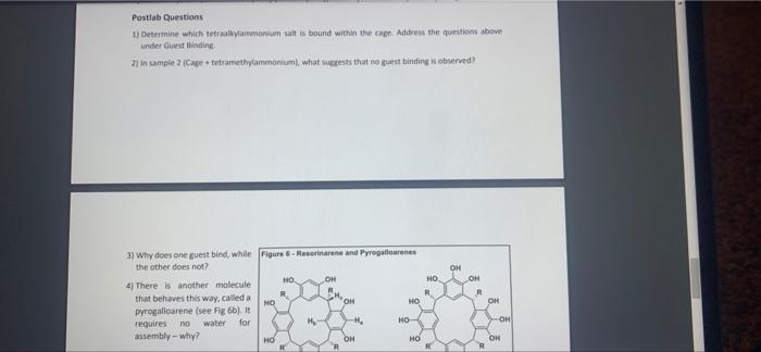 Solved Postlab Questions 1 Determine Which Chegg