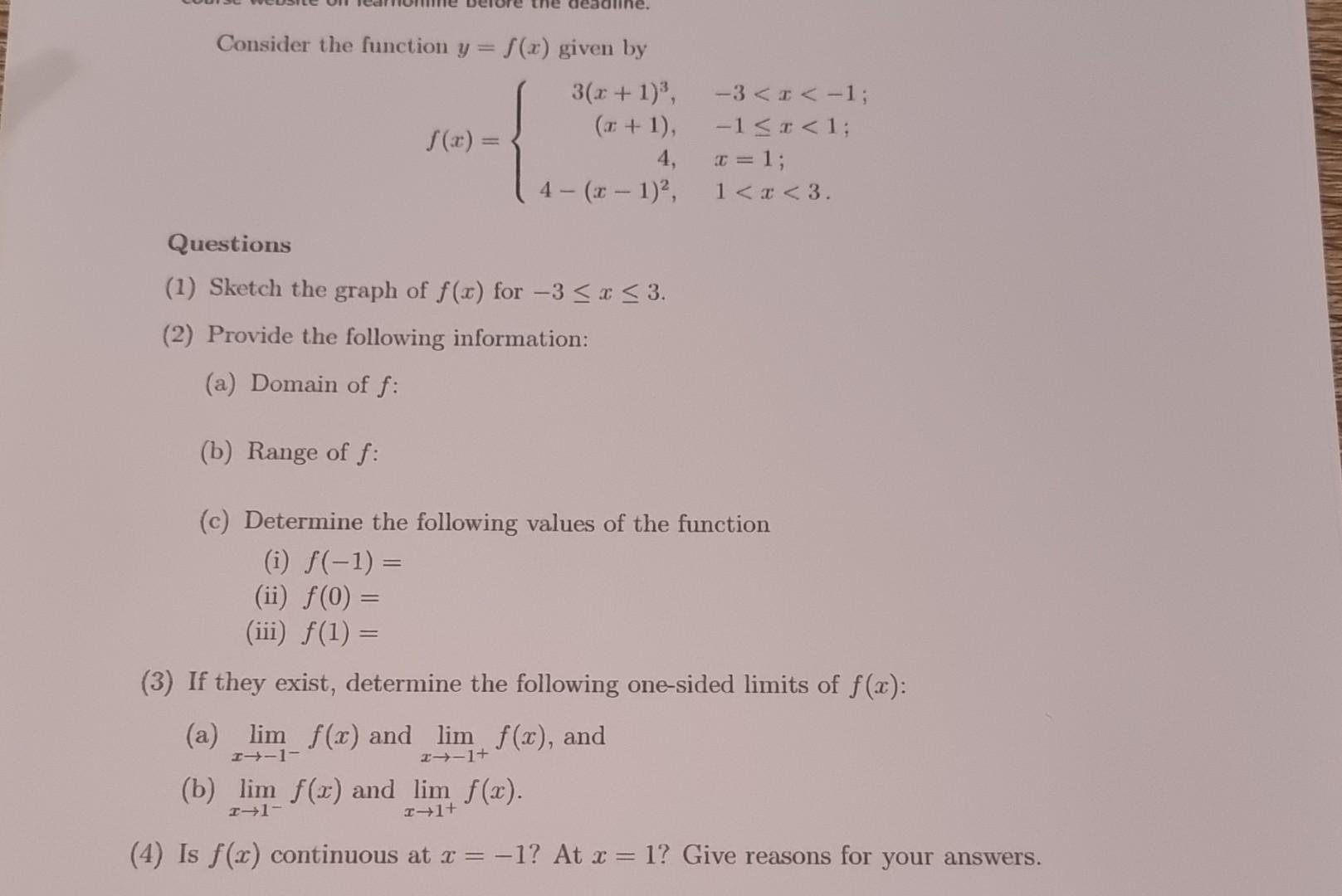 Solved Consider the function \\( y=f(x) \\) given by \\[ | Chegg.com