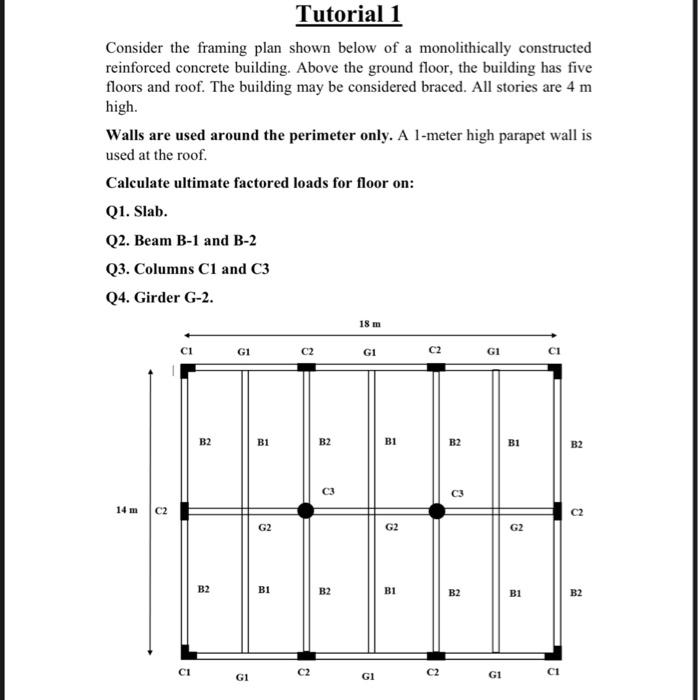 Solved Consider the framing plan shown below of a | Chegg.com