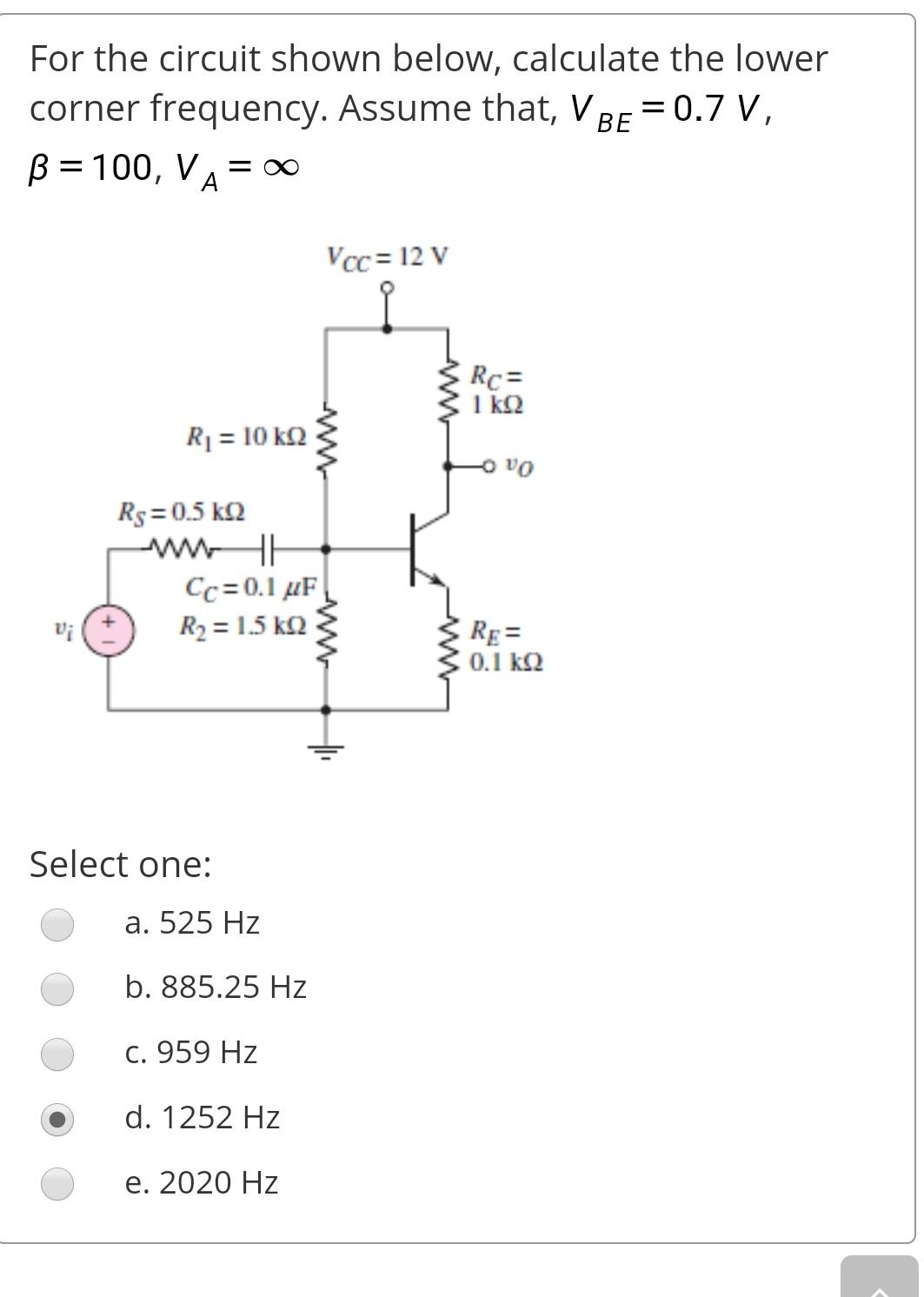 Solved For the circuit shown below, calculate the lower | Chegg.com