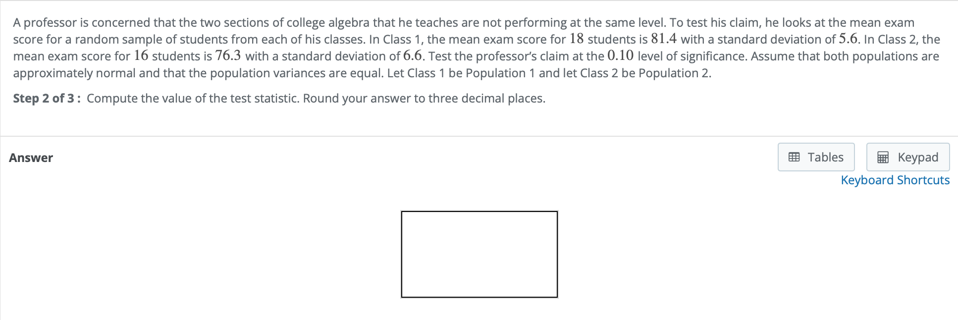 Solved A professor is concerned that the two sections of | Chegg.com