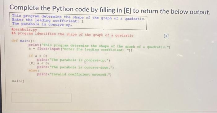 Solved Complete the Python code by filling in [B] to return | Chegg.com