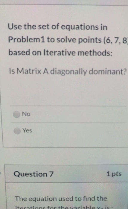 Solved Use the set of equations in Problem 1 to solve points | Chegg.com