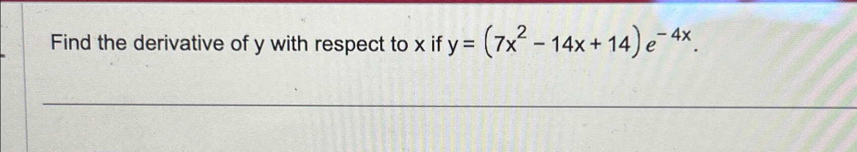 Solved Find the derivative of y ﻿with respect to x ﻿if | Chegg.com