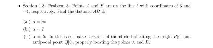 Section 1.8: Problem 3: Points A and B are on the | Chegg.com