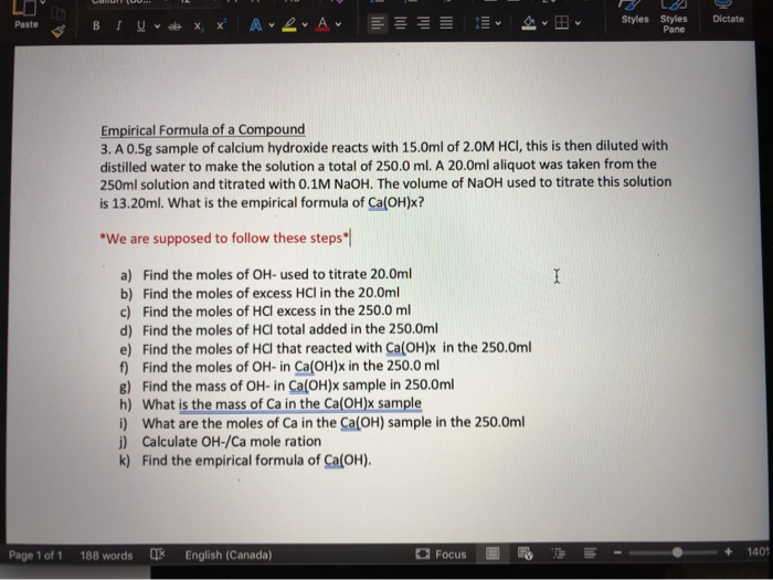 Solved EMPIRICAL FORMULA OF A COMPOUND Pre-lab Since This Is | Chegg.com