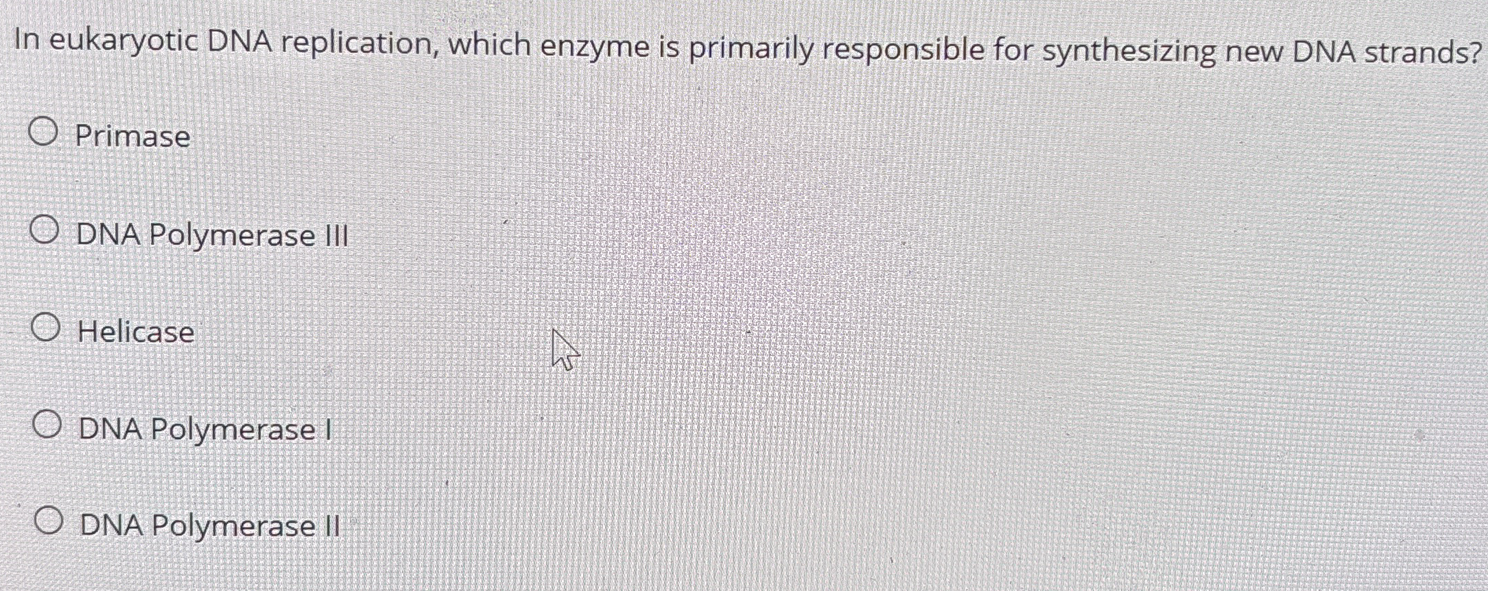 Solved In eukaryotic DNA replication, which enzyme is | Chegg.com