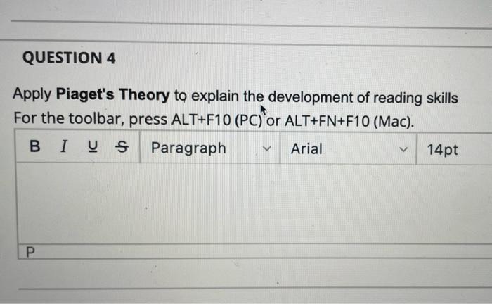 Solved Apply Piaget s Theory to explain the development of Chegg