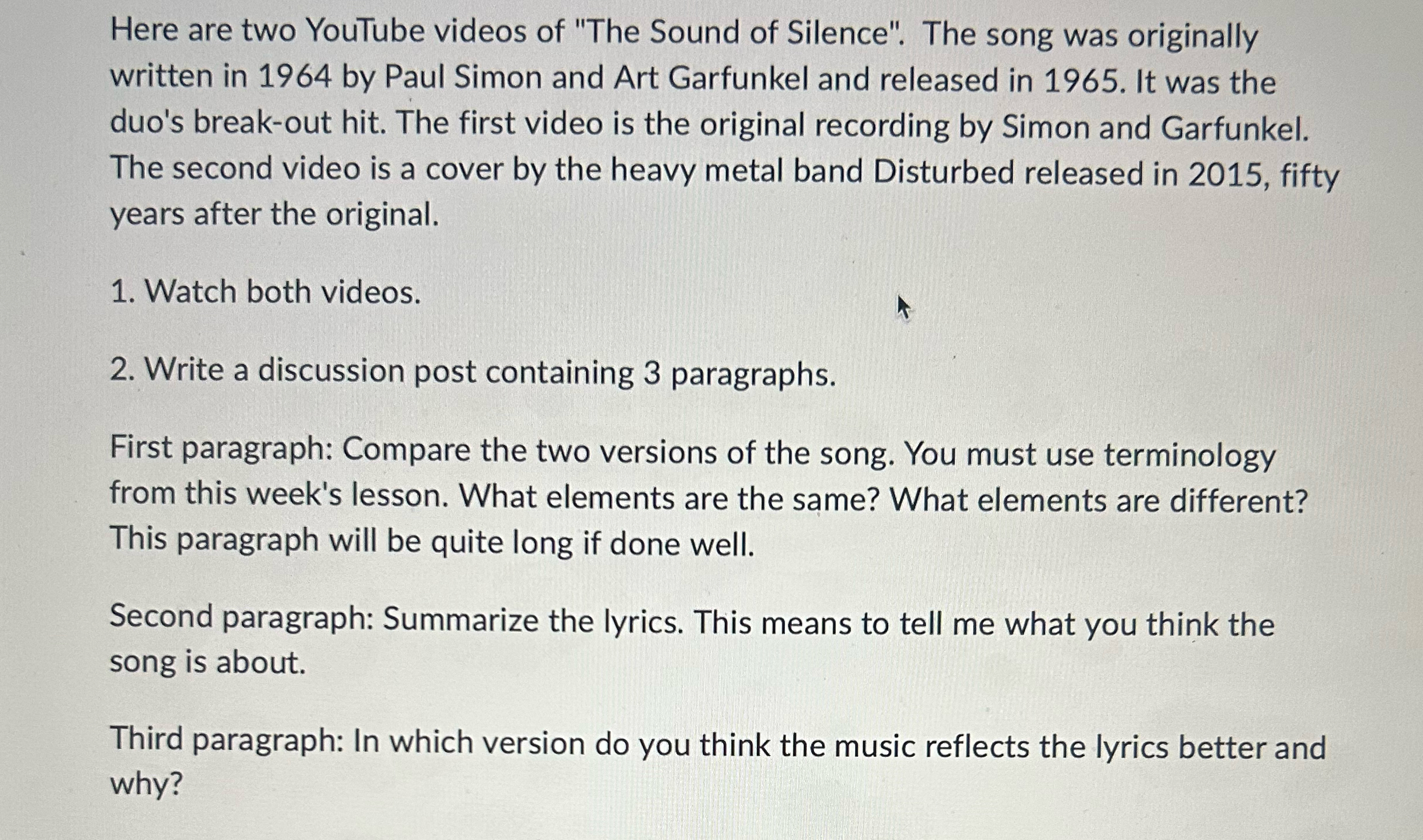 Solved Here are two YouTube videos of 