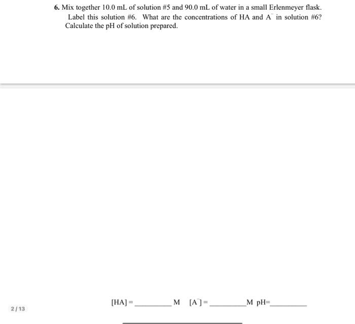 Solved Buffer Solutions Procedure for Preparation of Buffer