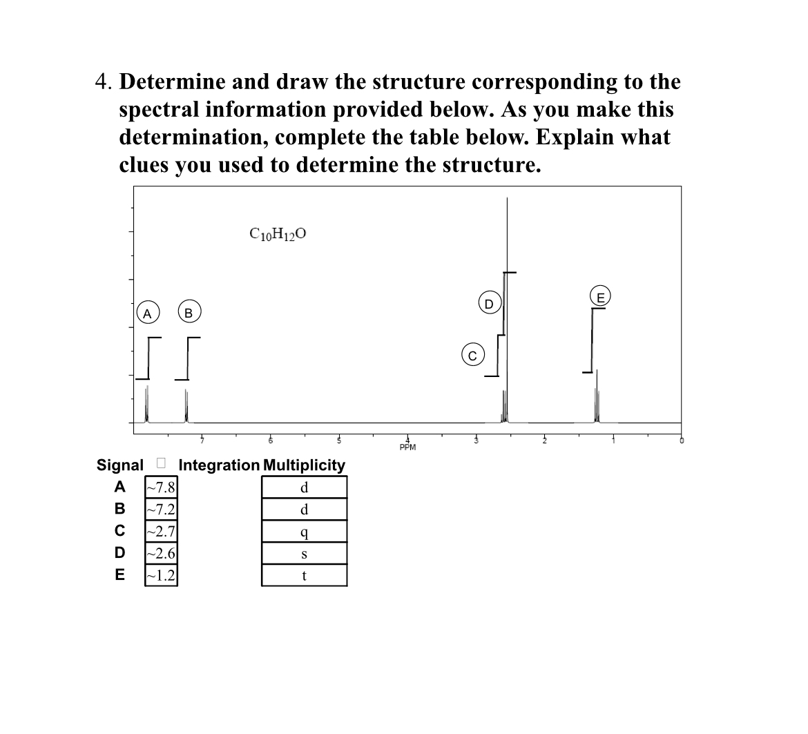 Solved Determine and draw the structure corresponding to the | Chegg.com