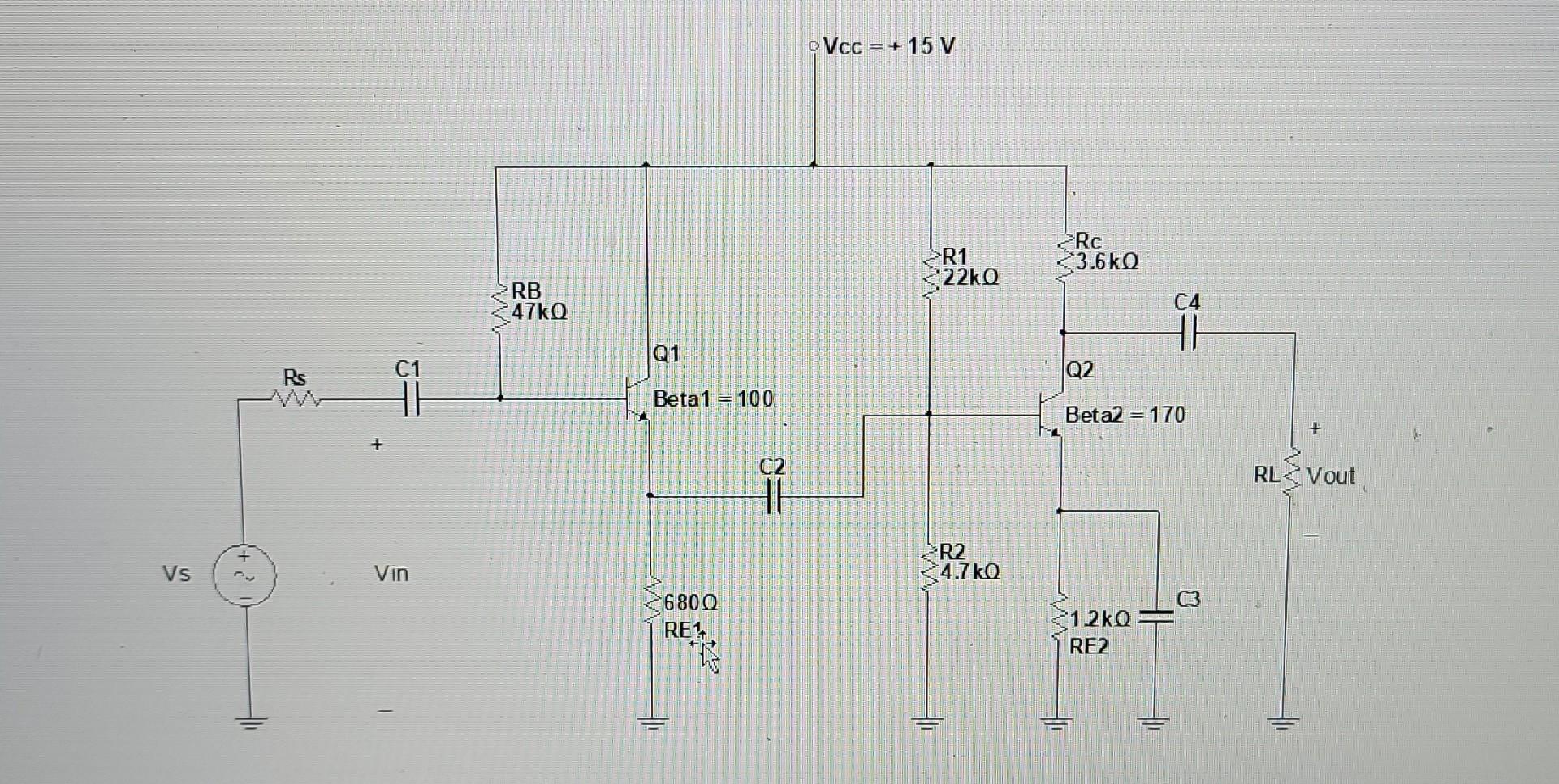 Draw the AC equivalent circuit and find the following | Chegg.com